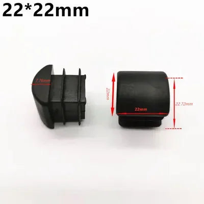 4pcs Square Plastic Blanking End Caps Tube Pipe Inserts Plug Bung for table chair leg cover furniture leveling feet protector