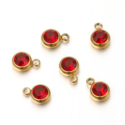 Lot de 20 breloques en acier inoxydable avec strass transparents et cristaux transparents pour la fabrication de bijoux, colliers, bracelets et autres accessoires.