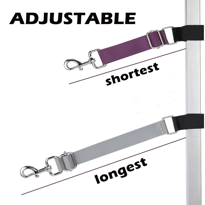 Dog Collar Pet Grooming Loops Safety Rope Leash Leads Dog Accessories Nylon Restraint Noose Solid Color Pet Supplies Adjustable