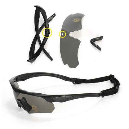 Lunettes de protection CS Airsoft coupe-vent, verres HD à 3 lentilles, pour motocross, alpinisme, sécurité