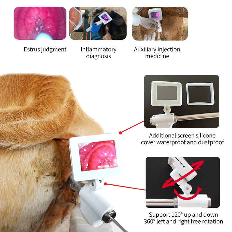 Cow Feeding Tools Cow Visual Artificial Insemination Gun Veterinary Breeding Tools Livestock Farm Endoscope Ai Insemination
