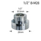 Water Faucet Coupler 1/2 To M16 M18 M20 M22 M24 M28 M32 Thread Connector Conversion Tap Adapter Fitting Bubbler Kitchen Bathroom