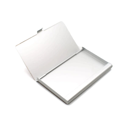 Personalized Wooden Business Card Holder - Custom Logo Wood & Metal Case for Men and Women - Perfect Gift