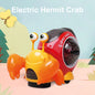 Children's electric universal snail hermit crab light music detachable electric puzzle early education toy without battery