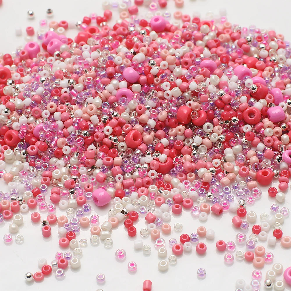 18g Mix Size 1.5-4mm Crystal Seed Beads Round Solid Colors Loose Spacer Glass Beads for Fashion DIY Handmade Bracelet Jewelry