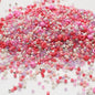18g Mix Size 1.5-4mm Crystal Seed Beads Round Solid Colors Loose Spacer Glass Beads for Fashion DIY Handmade Bracelet Jewelry