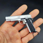 Detachable 1:3 Mini Alloy Colt 1911 Pistol Model PUBG Jedi Toy Gun Keychain Fidget Toy for Boy Collection Adults Chrismas Gift
