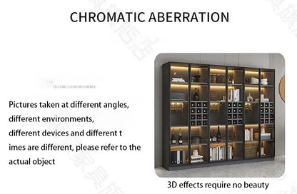 Glass Cellar Wine Cabinets Rack Showcase Storage Wall Wine Cabinet Living Room Fridge Vitrinas De Vidrio Indoor Bar Furniture