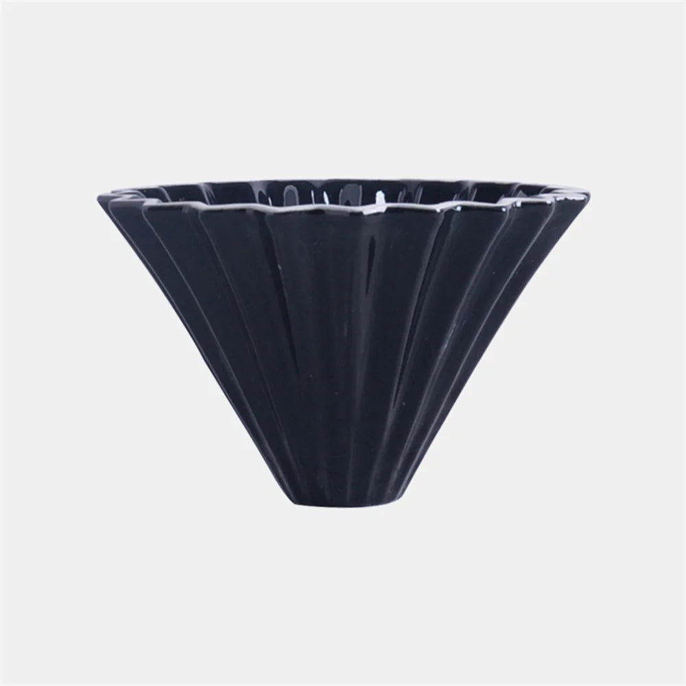 Ceramic Coffee Dripper Pour Over Coffee Maker Handmade Origami Coffee Filter Cup Flower Shape Funnel Drip Cafe Cake Cup Home