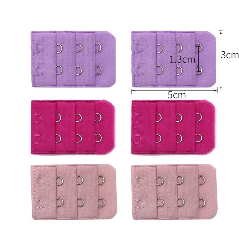 6pcs Back Bra Extender Strap Extension 2 Hooks Extenders For Women Bra Accessories Lengthened Buckle Bra Hook Botton Intimates