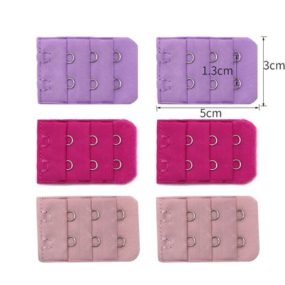 6pcs Back Bra Extender Strap Extension 2 Hooks Extenders For Women Bra Accessories Lengthened Buckle Bra Hook Botton Intimates
