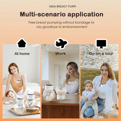 Wearable Breast Pump New Electric Breast Pump Hands-Free Breastfeeding Milk Collector BPA-Free