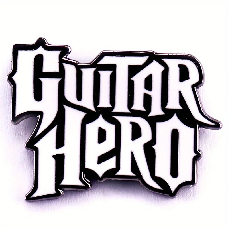 "Guitar Hero" Emblem Music Rhythm Game Brooch Enamel Pins