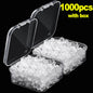 Lot de 500/2000 bouchons d'oreilles en silicone transparents, anti-chute, accessoires pour boucles d'oreilles