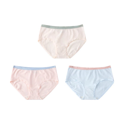 SUJIIN 3Pcs/Lot Women's Cotton Underwear Seamless Mid-waist Panties for Women Invisible Breathable Comfortable Briefs Lady XN001
