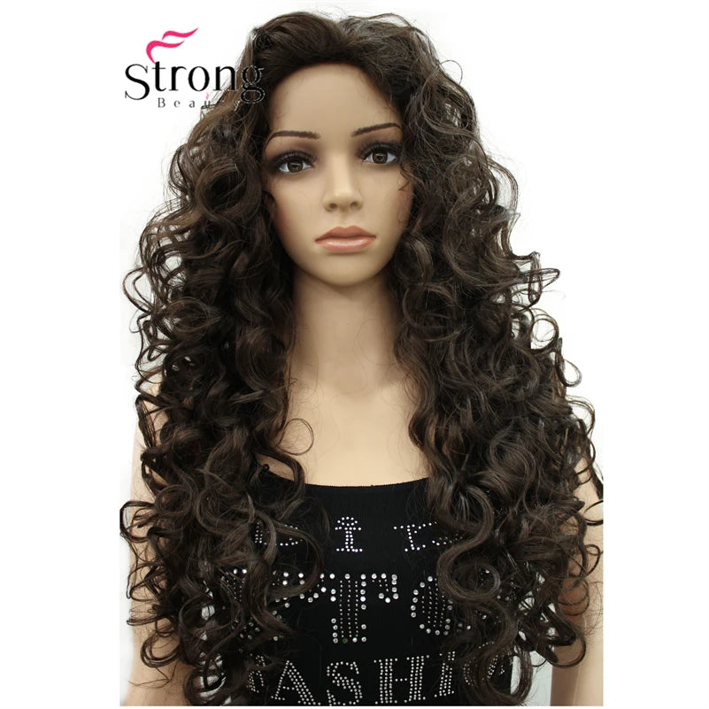 Strongbeauty Long Hair Curly Wavy Full Head Halloween Synthetic Wig Cosplay Costume Party Wigs