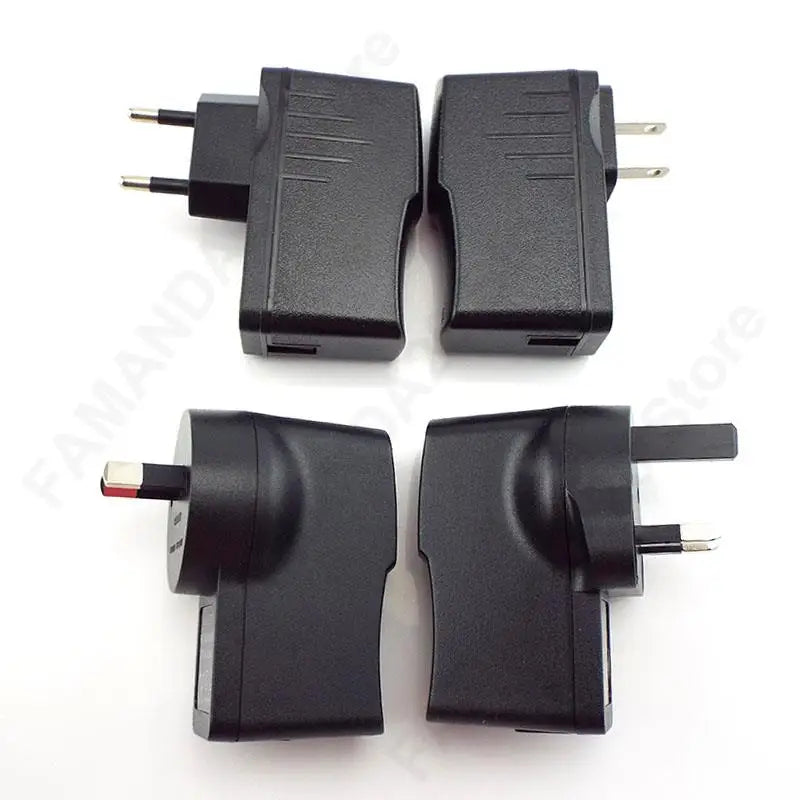 US EU UK AU plug AC to USB Port DC Power Supply 5V 1A 2A 3A Adapter Charger Charging For LED Strip Lights