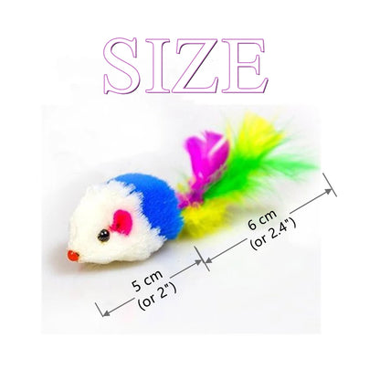 5/10/20PCS Cat Mouse Toys Rattle Mouse Cat Funny Toy Assorted Interactive Cat Toys for Indoor Kitten Cats Catch Play Mouse Toy