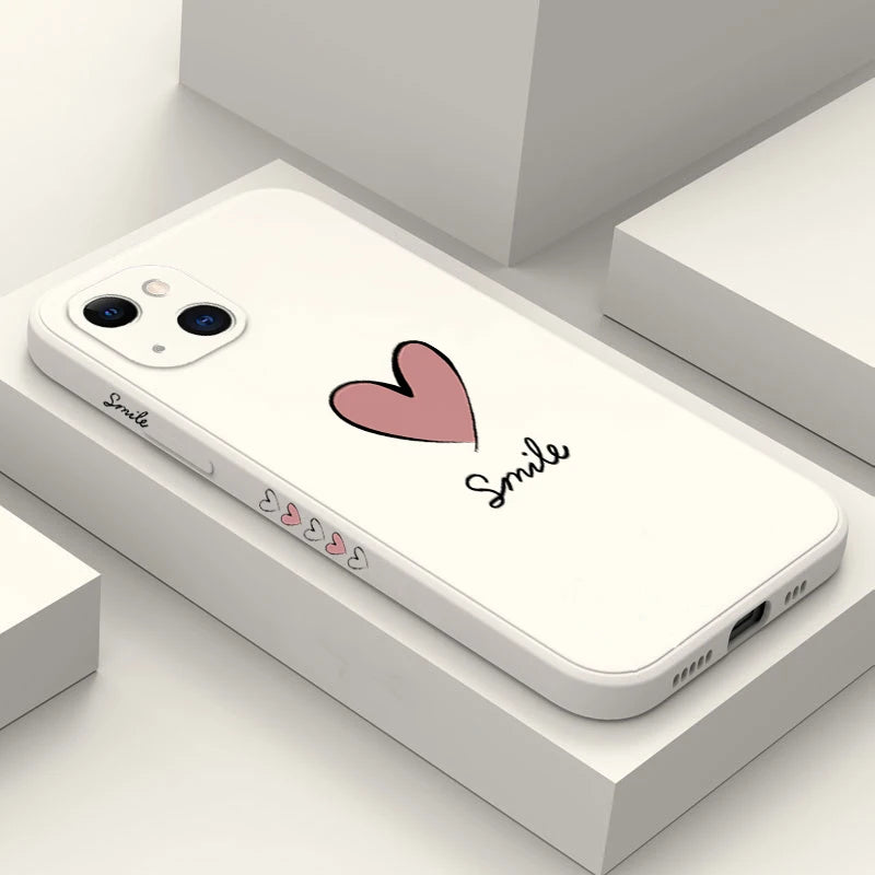 Big Red Heart Phone Case for Xiaomi Redmi Note 14 13 12 12S 11 11S 10 10S Pro Plus Redmi 10C 12C 13C 4G 5G Soft Silicone Cover