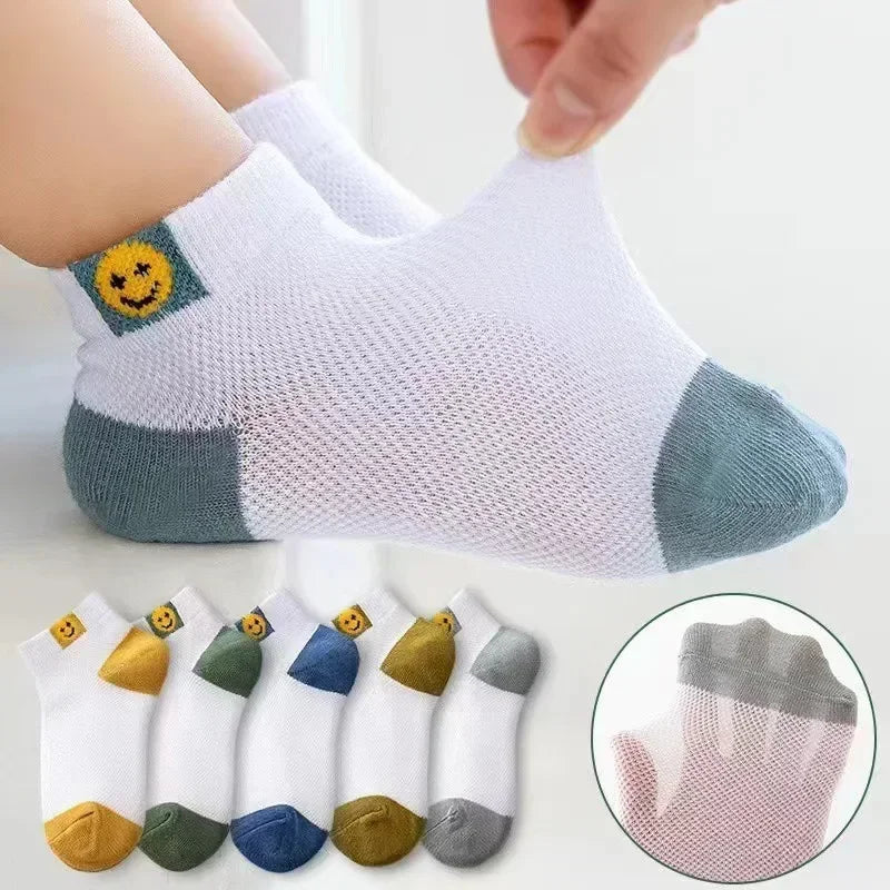 5 Pairs/Lot Kids Soft Cotton Socks Korean Love Heart Flower Print Baby Girl Socks Autumn Winter Warm Children Middle Tube Socks