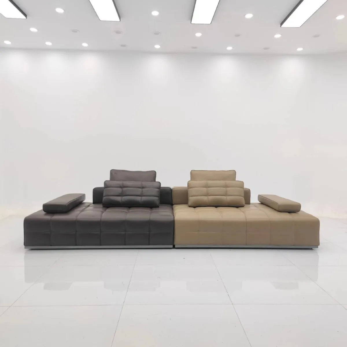 Lawrence sofa fashion light luxury first layer cowhide living room villa large flat large apartment straight row combination sof