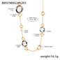 Stainless Steel Long Necklace For Women 18k Gold Plated Women's Sweater Chain Necklaces Woman Leopard Print Jewelry Accessories