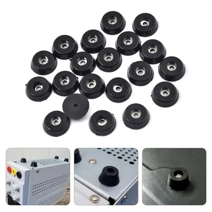 Lot de 8 pieds de meubles antidérapants noirs, coussinets coniques en caoutchouc pour protection de sol