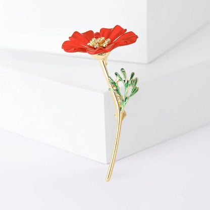 Enamel Morning Glory Brooches for Women Unisex Botanical Pins Office Party Friend Gifts Jewelry Accessories
