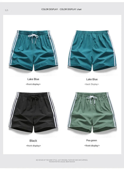Casual Sports Three Bar Shorts Swimming Pants Fitness Pants 2025 New Summer Unisex Couples Fashion Three Piece Pants M-8XL Pants