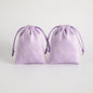 Lot de 10 pochettes en velours à cordon coulissant en flanelle grise pour bijoux, trousses de maquillage, pochettes cadeaux chics pour mariage