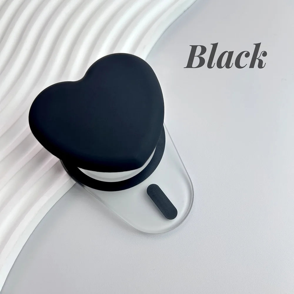 Magnetic Heart Folding Phone Grip Stand Socket Pocket for iPhone15/14/13/12 Magsafe Ring Finger Expanding Griptok Grip Tok Stand