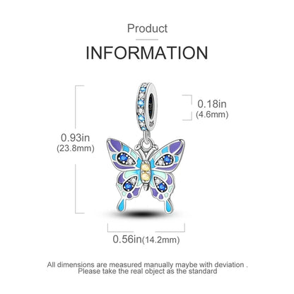 New 925 Sterling Silver Luminous Elf Blue Purple Butterfly Moon Life Tree Charms Beads Fit Pandach Original Bracelet DIY Jewelry