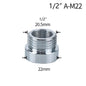 Water Faucet Coupler 1/2 To M16 M18 M20 M22 M24 M28 M32 Thread Connector Conversion Tap Adapter Fitting Bubbler Kitchen Bathroom