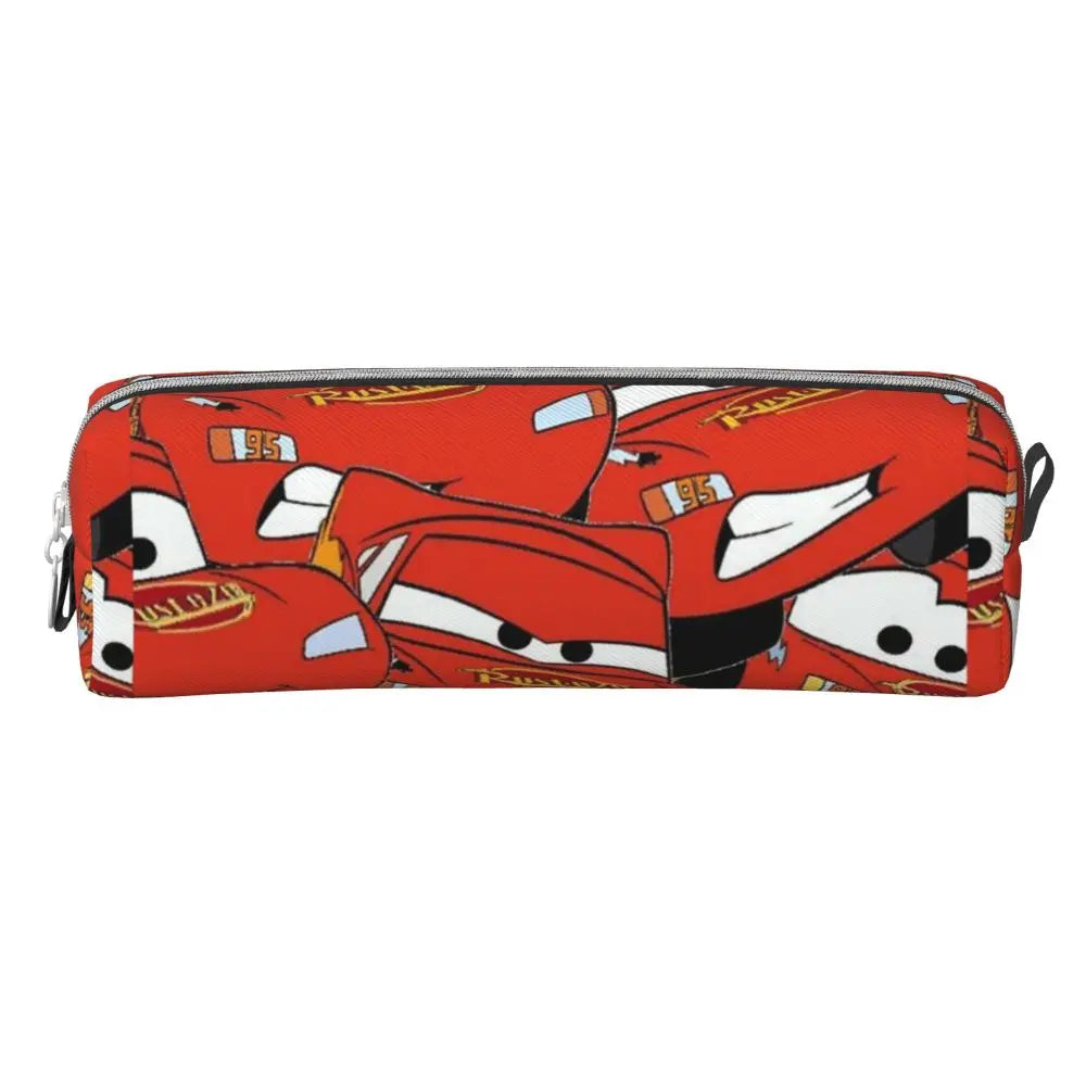 Trousses à crayons courtes personnalisées à gros visage, voitures neuves, Lightning McQueen, trousses à crayons, stylos, sacs pour enfants, fournitures scolaires, papeterie à fermeture éclair