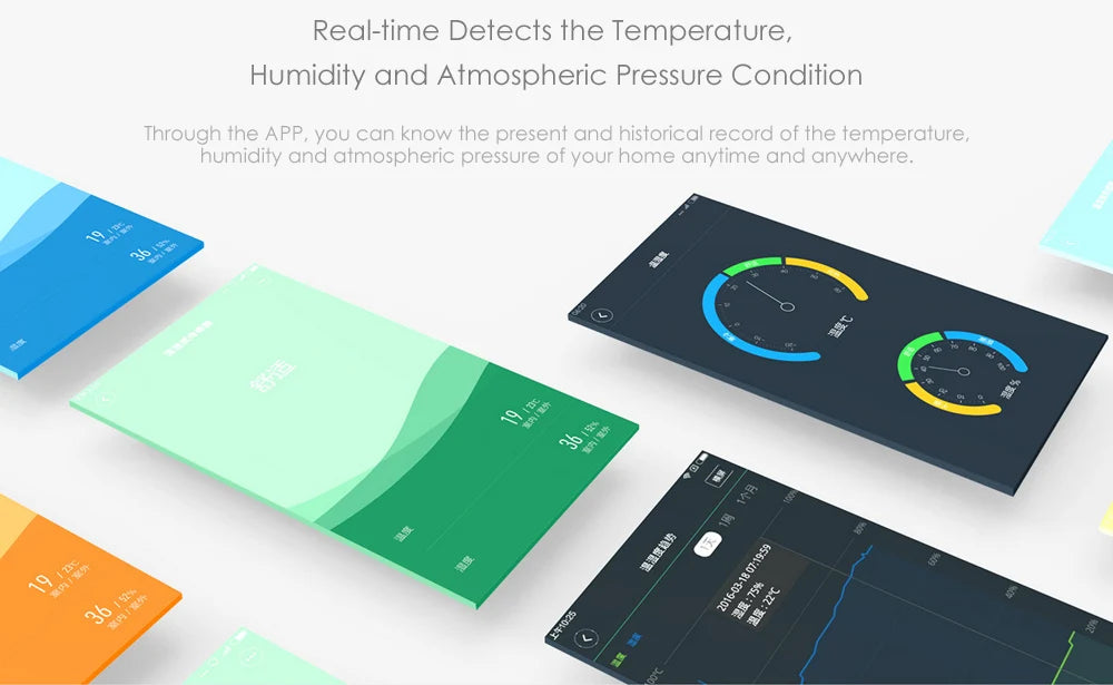 Aqara Temperature Sensor Smart Air Pressure Humidity Environment Sensor Zigbee Smart Remote Control For XiaoMi Mi Home Homekit