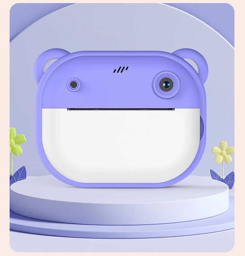 Kids Instant Print Camera Mini Digital Camera Photography Video Camera Toys Inkless Printing Thermal Print Camera for Girls Boys