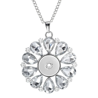 Three Color Snap Necklace Jewelry Simple Snap Pendant Necklace Fit 18mm Snaps Button Jewelry for Women Accessories ZG511
