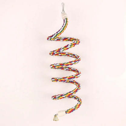 Parrot Rope Hanging Braided Budgie Chew Rope Bird Cage Cockatiel Toy Pet Stand Training Accessories Swing Supplies Parrot Swings