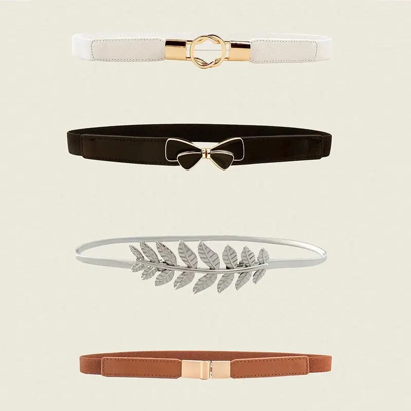 4-Piece Combination Women's Belt And Waist Chain With Dress