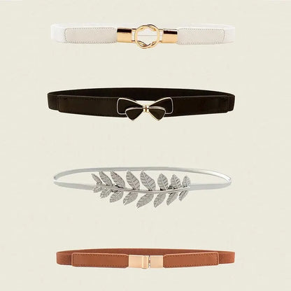 4-Piece Combination Women's Belt And Waist Chain With Dress
