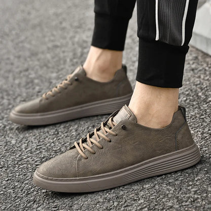 2024 New Genuine Leather Men's Casual Shoes Luxury Brand Outdoor Sneakers Tennis Masculino High Quality Sport Shoes for Men