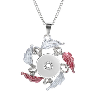 Three Color Snap Necklace Jewelry Simple Snap Pendant Necklace Fit 18mm Snaps Button Jewelry for Women Accessories ZG511