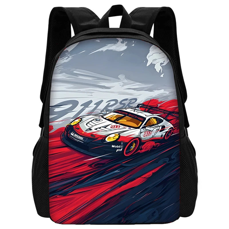 3 pcs set Luxury sports car logo JDMS Child School Backpack With Shoulder Bag Pencil Bags School Bags for Boys Girls Best Gift