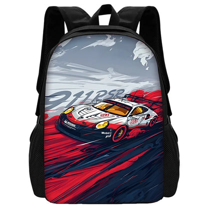 3 pcs set Luxury sports car logo JDMS Child School Backpack With Shoulder Bag Pencil Bags School Bags for Boys Girls Best Gift