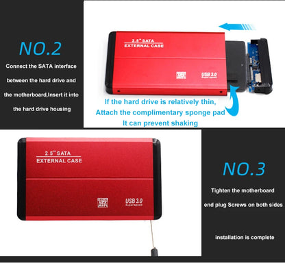 UTHAI 2.5 inch USB 3.0 Mobile Aluminum Alloy Hard Drive Case With Serial Port External SATA Hard Drive Case for Notebook BN04