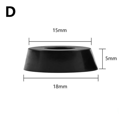 Lot de 8 pieds de meubles antidérapants noirs, coussinets coniques en caoutchouc pour protection de sol