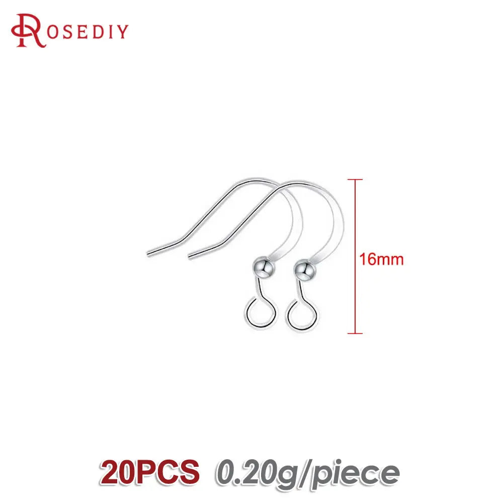 Crochets de boucles d'oreilles en laiton imitation rhodium couleur or 18 carats pour femmes, accessoires de bijoux à faire soi-même, vente en gros