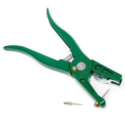 Sheep Cattle Aluminum Alloy Ear Tag Pliers Automatic Locking Buckle Ear Label Pliers 2 Needles Livestock Equipment Green/Purple