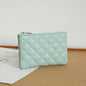 PU Soft Leather Diamond Grid Short Wallet Women Coin Purse Card Bag Zipper Coin Pouch Credit Card Holder ID Holder Mini Purse