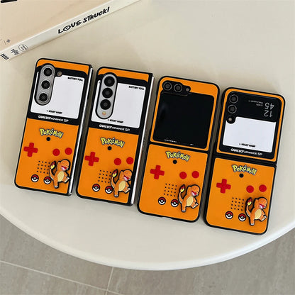 Japan Anime P-Pokemon Phone Case For Samsung Galaxy Z Flip 6 zflip7 Z Fold 3 4 5 7 zfold4 zflip6 Squirtle Charmander Cover